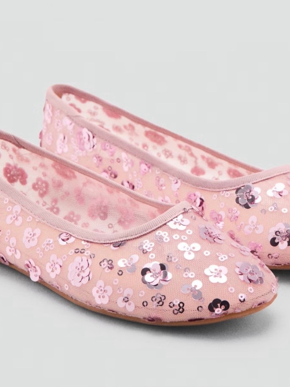 Mango | MESH RHINESTONE BALLET FLATS